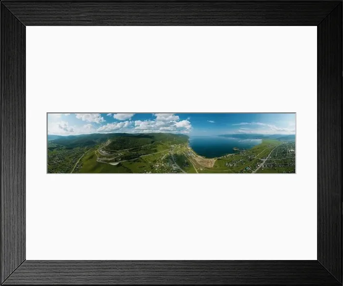 Framed Print : Serpentine road on the south end of lake Baikal Framed Print : Serpentine road on the south end of lake Baikal