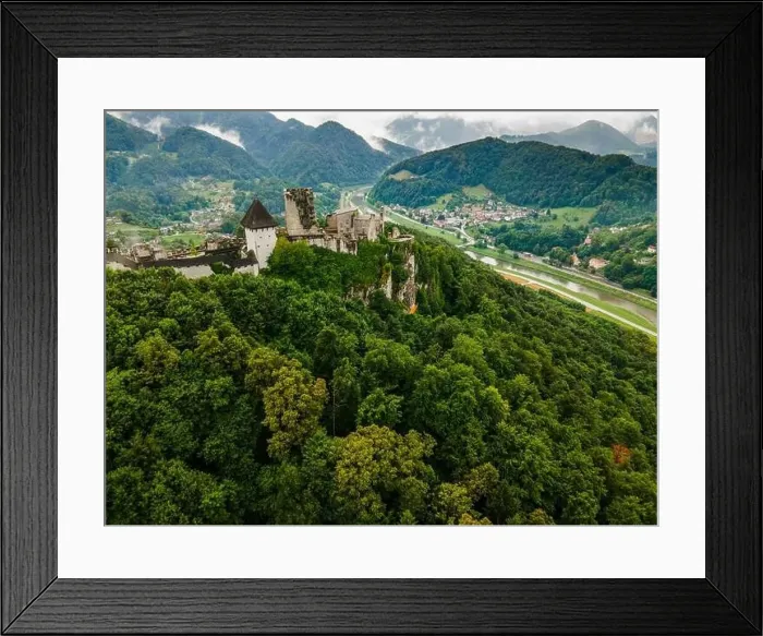 Framed Print : Celje Old Castle in Slovenia Medieval Fortification in Julian Alps Mountains Styria Region Framed Print : Celje Old Castle in Slovenia Medieval Fortification in Julian Alps Mountains Styria Region