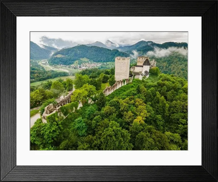 Framed Print : Celje Old Castle in Slovenia Medieval Fortification in Julian Alps Mountains Styria Region Framed Print : Celje Old Castle in Slovenia Medieval Fortification in Julian Alps Mountains Styria Region