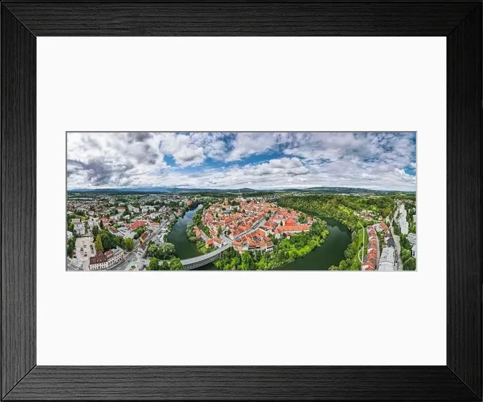 Framed Print : Novo Mesto Cityscape at Bend of the Krka River in Slovenia Lower Carniola Region. Aerial Drone View Framed Print : Novo Mesto Cityscape at Bend of the Krka River in Slovenia Lower Carniola Region. Aerial Drone View