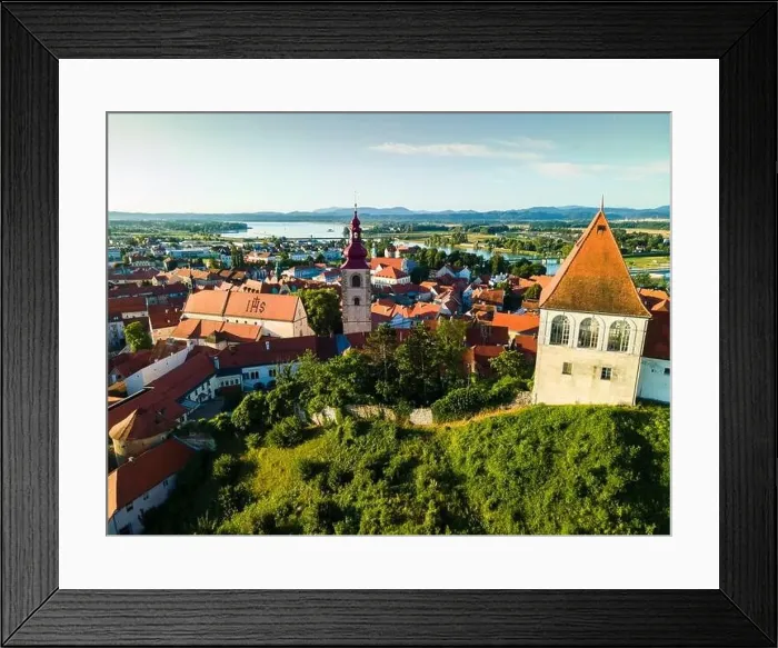 Framed Print : Townscape of Ptuj from Ptuj Castle in Slovenia Oldest City Framed Print : Townscape of Ptuj from Ptuj Castle in Slovenia Oldest City