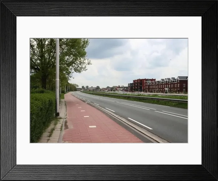 Framed Print : Regional road N207 between Gouda and Waddinxveen in the Netherlands Framed Print : Regional road N207 between Gouda and Waddinxveen in the Netherlands