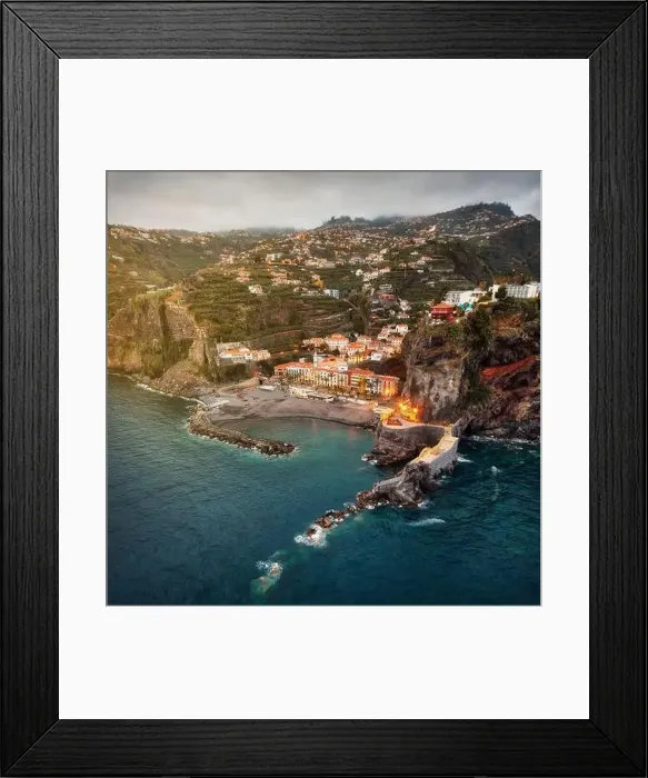 Framed Print : Ponta do Sol Village during Sunset on Madeira, Portugal, post processed using exposure bracketing