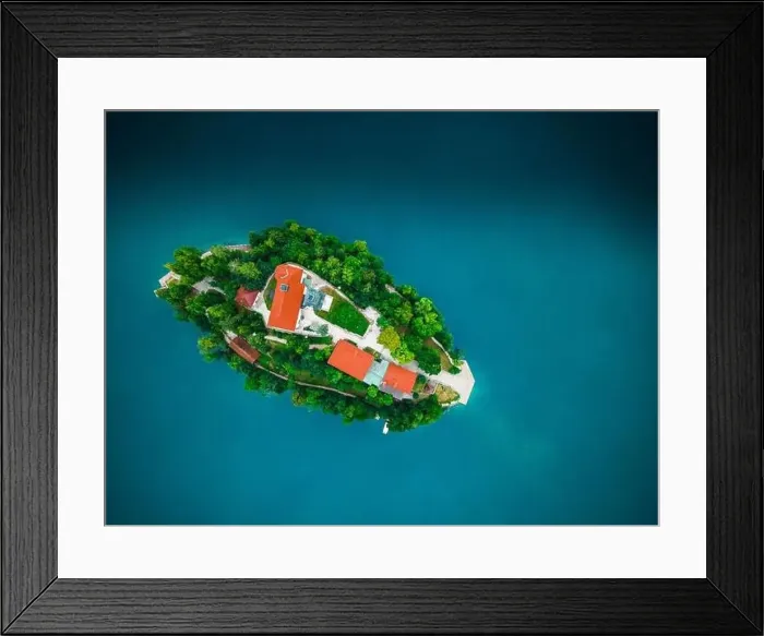 Framed Print : Famous Bled Church on Lake Bled in Slovenia Framed Print : Famous Bled Church on Lake Bled in Slovenia