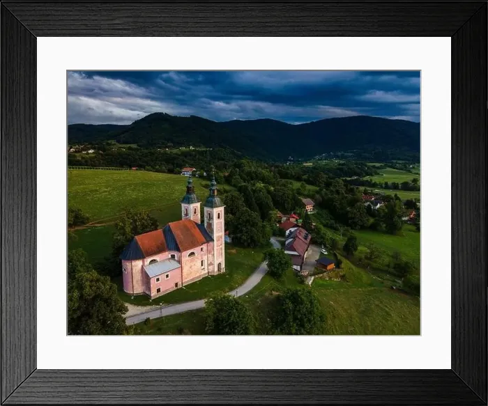 Framed Print : Church of Mother of the Good World ( Metere Dobrego Sveta in Konstanjevica na Krki, Slovenia Framed Print : Church of Mother of the Good World ( Metere Dobrego Sveta in Konstanjevica na Krki, Slovenia