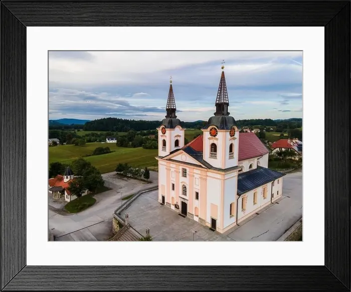 Framed Print : Orthodox Church of Saint Mohorja in Fortunata in Zuzumberk ( Seisenberk ) Slovenia. Drone View Framed Print : Orthodox Church of Saint Mohorja in Fortunata in Zuzumberk ( Seisenberk ) Slovenia. Drone View