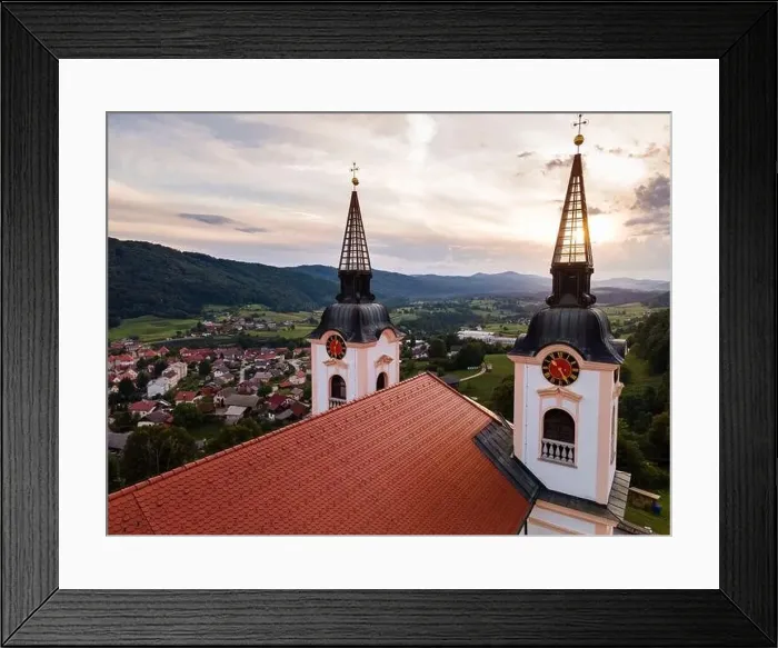 Framed Print : Orthodox Church of Saint Mohorja in Fortunata in Zuzumberk ( Seisenberk ) Slovenia. Drone View Framed Print : Orthodox Church of Saint Mohorja in Fortunata in Zuzumberk ( Seisenberk ) Slovenia. Drone View