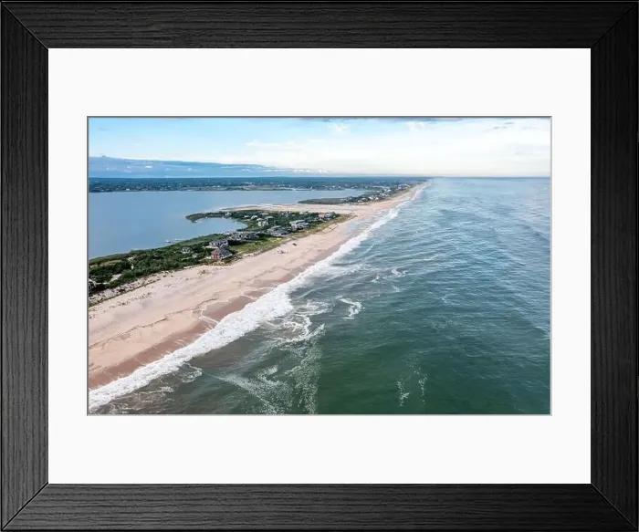 Framed Print : Ocean front homes on Flying Point Road, Water Mill, NY Framed Print : Ocean front homes on Flying Point Road, Water Mill, NY