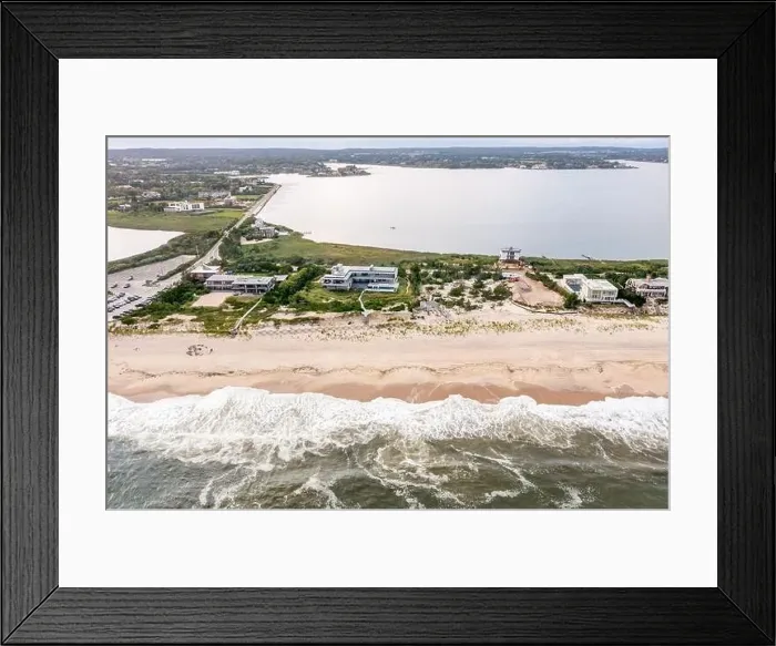 Framed Print : Ocean front homes on Flying Point Road, Water Mill, NY Framed Print : Ocean front homes on Flying Point Road, Water Mill, NY