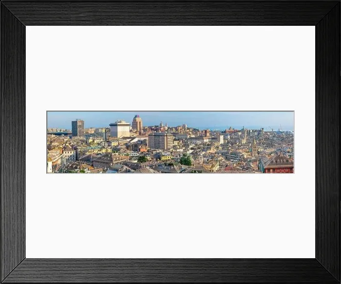 Framed Print : Italy, urban view of the skyline of the historic city of Genoa in Liguria Framed Print : Italy, urban view of the skyline of the historic city of Genoa in Liguria