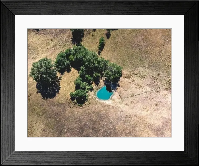 Framed Print : Small forest surrounding a water pond near the village of Medven Framed Print : Small forest surrounding a water pond near the village of Medven