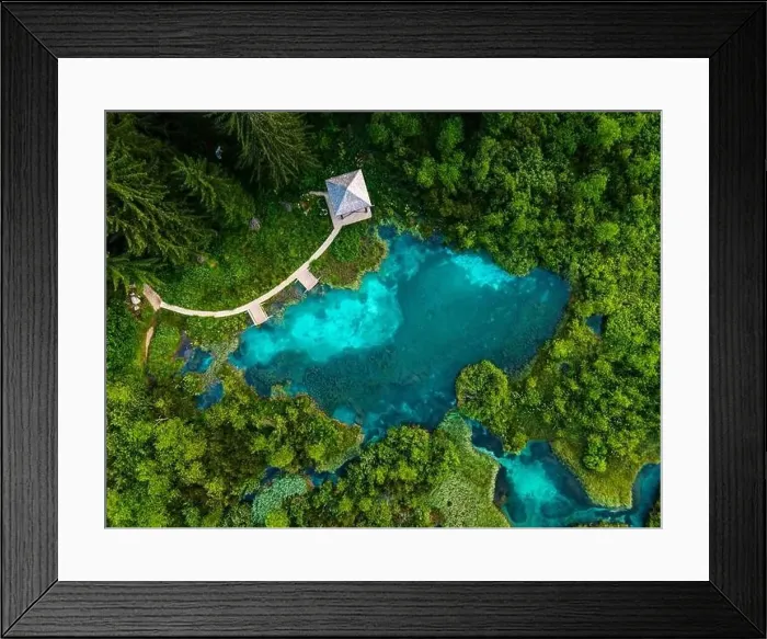 Framed Print : Zelenci Springs in Julian Alps Slovenia. Nature Reserve Landscape Drone View Framed Print : Zelenci Springs in Julian Alps Slovenia. Nature Reserve Landscape Drone View