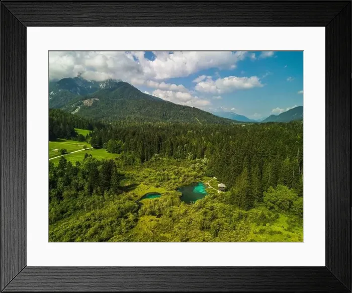Framed Print : Nature Landscape in Slovenia, Julian Alps and Zelenci Springs Framed Print : Nature Landscape in Slovenia, Julian Alps and Zelenci Springs