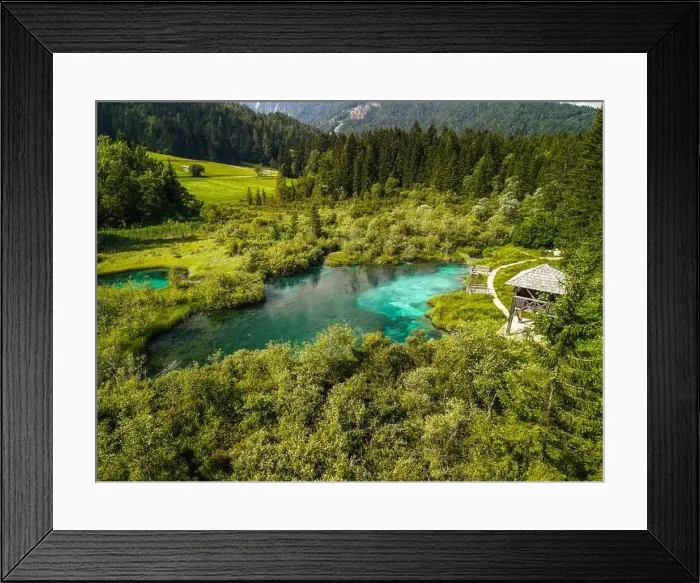 Framed Print : Zelenci Springs in Slovenia Nature Reserve. Turquoise Water in Alpine Pond Framed Print : Zelenci Springs in Slovenia Nature Reserve. Turquoise Water in Alpine Pond