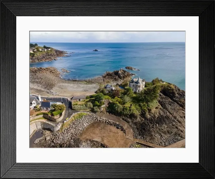 Framed Print : Aerial view of Saint-Quay-Portrieux beach, Cotes d'Armor, Brittany, France Framed Print : Aerial view of Saint-Quay-Portrieux beach, Cotes d'Armor, Brittany, France