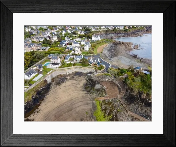 Framed Print : Aerial view of Saint-Quay-Portrieux beach, Cotes d'Armor, Brittany, France Framed Print : Aerial view of Saint-Quay-Portrieux beach, Cotes d'Armor, Brittany, France