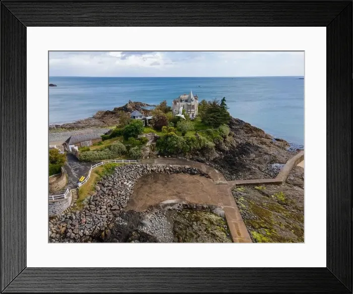 Framed Print : Aerial view of Saint-Quay-Portrieux beach, Cotes d'Armor, Brittany, France Framed Print : Aerial view of Saint-Quay-Portrieux beach, Cotes d'Armor, Brittany, France