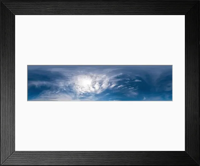 Framed Print : Blue sky panorama with Cirrus clouds Framed Print : Blue sky panorama with Cirrus clouds