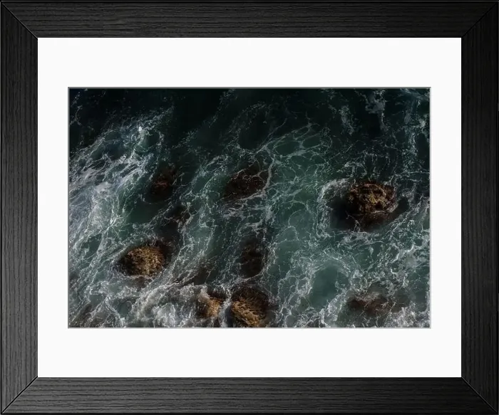 Framed Print : Ocean wave background breaking sea water rocky shore rough seas turquoise water gradient foam Framed Print : Ocean wave background breaking sea water rocky shore rough seas turquoise water gradient foam