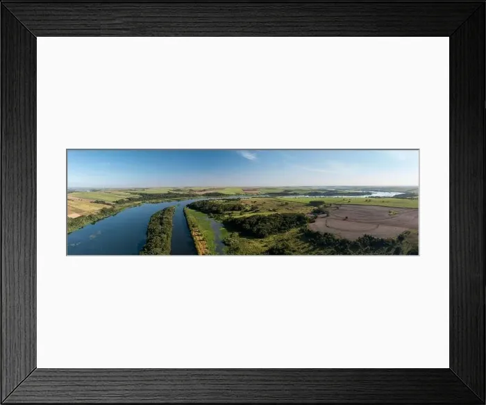 Framed Print : panoramic view of a stretch of the Tiete-Parana Waterway, in Bariri, Sao Paulo Framed Print : panoramic view of a stretch of the Tiete-Parana Waterway, in Bariri, Sao Paulo
