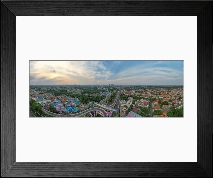 Framed Print : Aerial view of infinity sign traffic junction cross Jakarta a city of collaboartion road with car transport Framed Print : Aerial view of infinity sign traffic junction cross Jakarta a city of collaboartion road with car transport