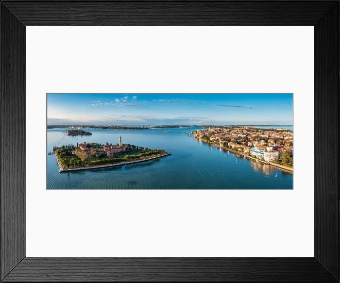 Framed Print : Flying over small Venice islands in Venetian lagoon Framed Print : Flying over small Venice islands in Venetian lagoon
