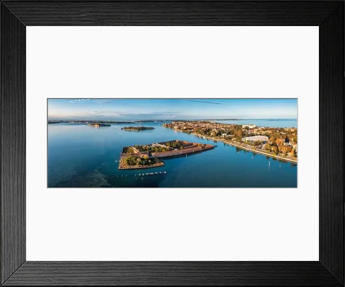 Framed Print : Flying over small Venice islands in Venetian lagoon Framed Print : Flying over small Venice islands in Venetian lagoon