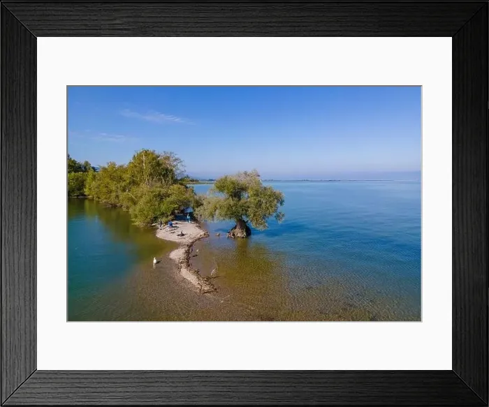 Framed Print : Aerial shot with a drone of the local recreation area at the Wocherhafen at the Lake Constance in Austria Framed Print : Aerial shot with a drone of the local recreation area at the Wocherhafen at the Lake Constance in Austria