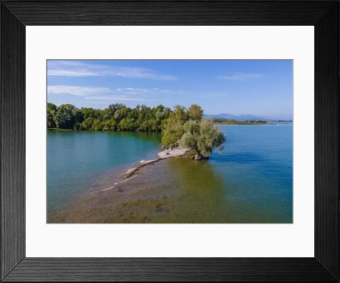 Framed Print : Aerial shot with a drone of the local recreation area at the Wocherhafen at the Lake Constance in Austria Framed Print : Aerial shot with a drone of the local recreation area at the Wocherhafen at the Lake Constance in Austria