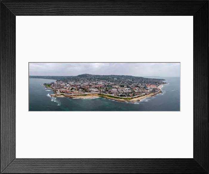 Framed Print : Aerial panorama of La Jolla, California Framed Print : Aerial panorama of La Jolla, California