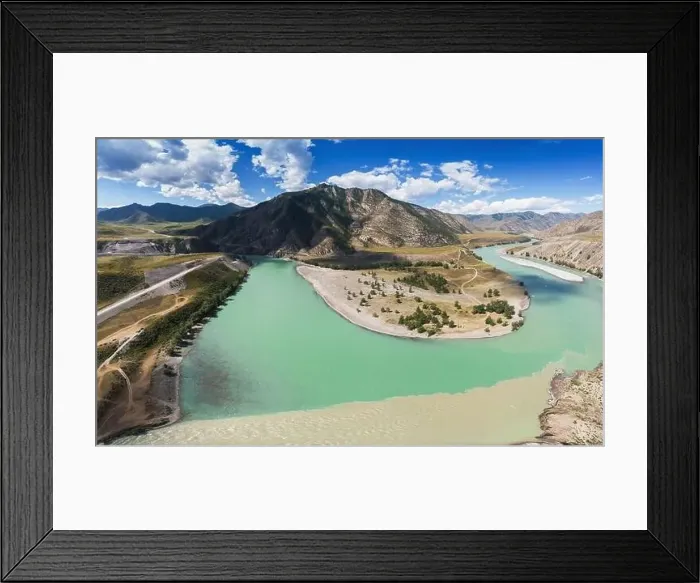 Framed Print : The confluence of two rivers, Katun and Chuya Framed Print : The confluence of two rivers, Katun and Chuya