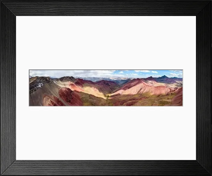 Framed Print : Red Valley near the Vinicunca Rainbow Mountain in Peru Framed Print : Red Valley near the Vinicunca Rainbow Mountain in Peru