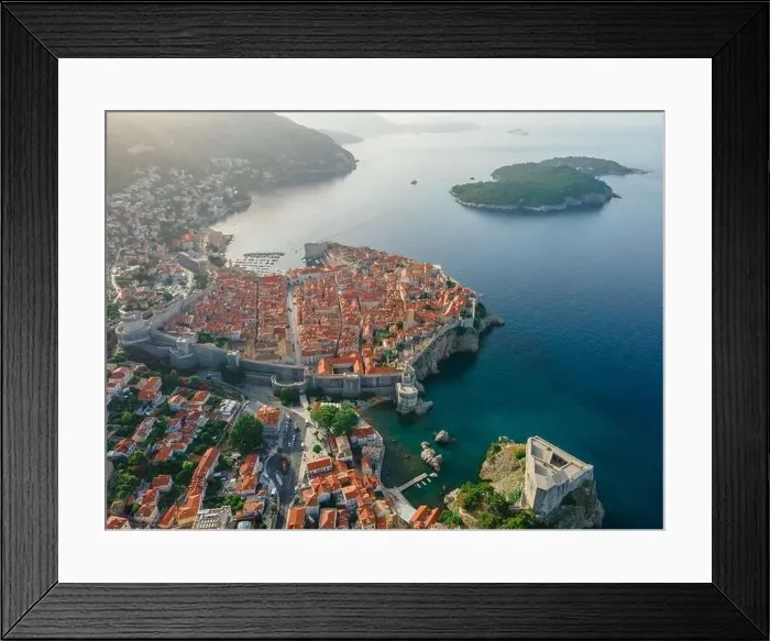 Framed Print : Aerial view of the old town of Dubrovnik Framed Print : Aerial view of the old town of Dubrovnik