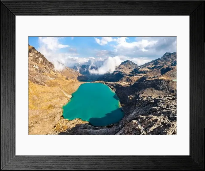 Framed Print : Lake at the Huaytapallana mountain range in Huancayo, Peru Framed Print : Lake at the Huaytapallana mountain range in Huancayo, Peru