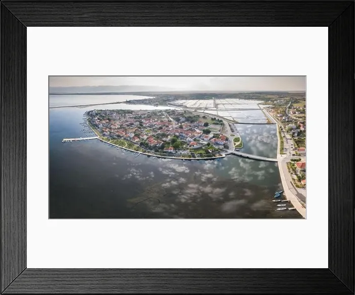 Framed Print : Aerial view of nin island in Croatia Framed Print : Aerial view of nin island in Croatia