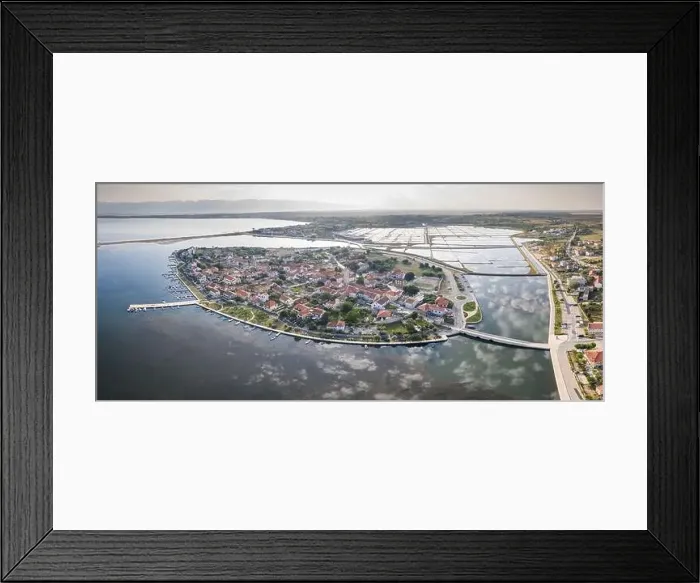 Framed Print : Aerial view of nin island in Croatia Framed Print : Aerial view of nin island in Croatia