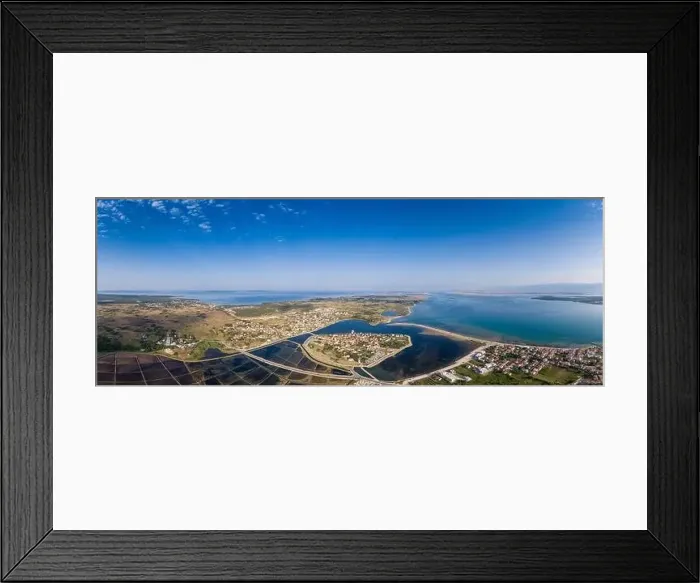 Framed Print : Aerial view of nin island in Croatia Framed Print : Aerial view of nin island in Croatia