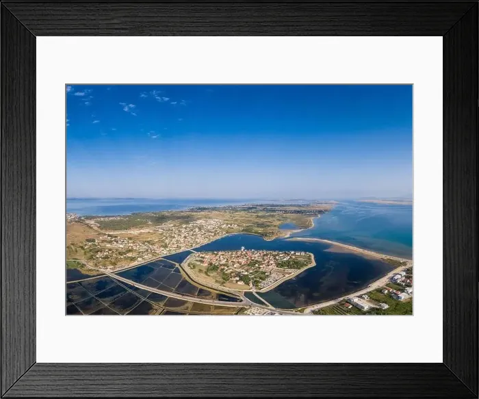 Framed Print : Aerial view of nin island in Croatia Framed Print : Aerial view of nin island in Croatia
