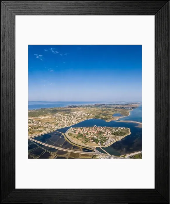 Framed Print : Aerial view of nin island in Croatia Framed Print : Aerial view of nin island in Croatia