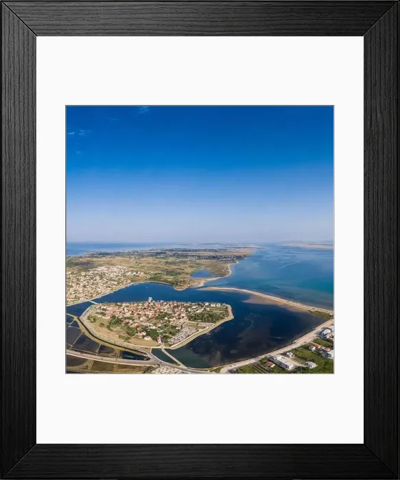 Framed Print : Aerial view of nin island in Croatia Framed Print : Aerial view of nin island in Croatia