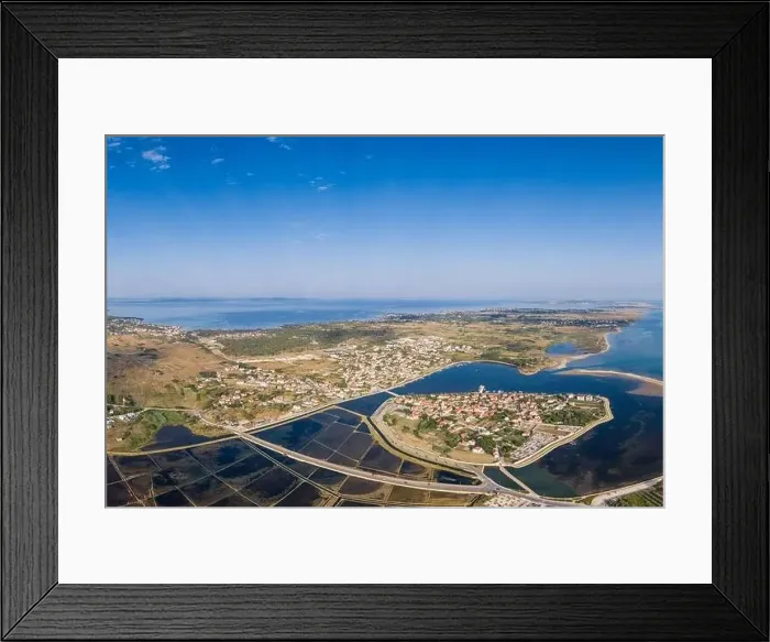 Framed Print : Aerial view of nin island in Croatia Framed Print : Aerial view of nin island in Croatia