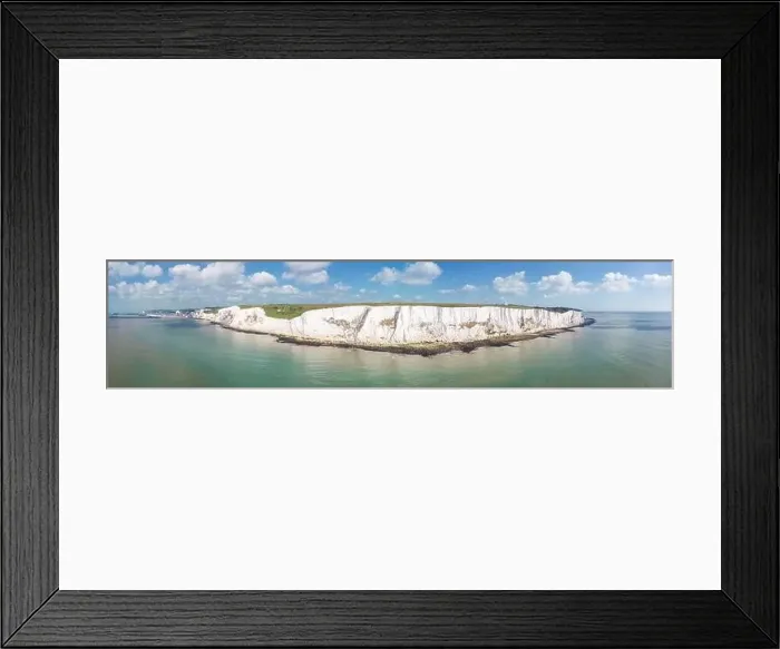 Framed Print : Aerial panoramic view to White Cliffs of Dover Framed Print : Aerial panoramic view to White Cliffs of Dover