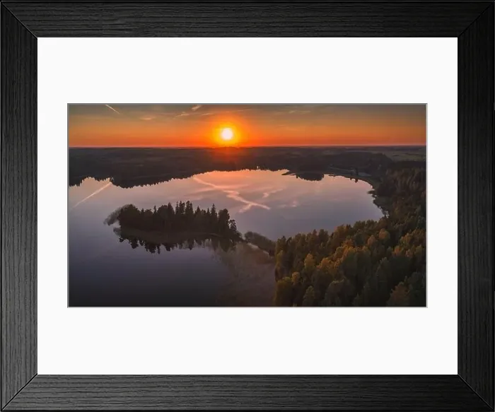 Framed Print : Aerial view of Plateliai lake, the biggest lake in Samogitia Framed Print : Aerial view of Plateliai lake, the biggest lake in Samogitia