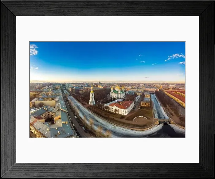 Framed Print : Aerial top view to St. Nicholas Naval Sea Cathedral in sunny day Framed Print : Aerial top view to St. Nicholas Naval Sea Cathedral in sunny day
