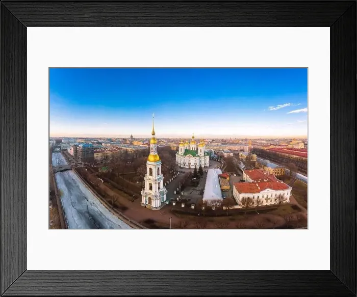 Framed Print : Aerial top view to St. Nicholas Naval Sea Cathedral in sunny day Framed Print : Aerial top view to St. Nicholas Naval Sea Cathedral in sunny day