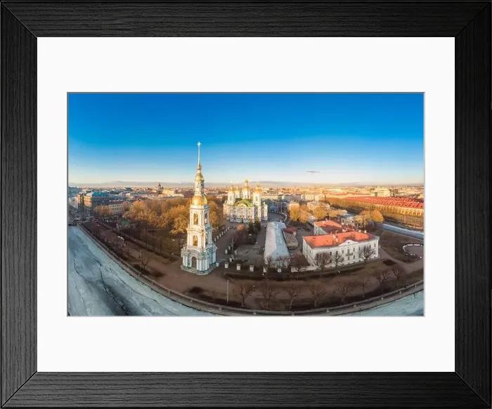 Framed Print : Aerial top view to St. Nicholas Naval Sea Cathedral in sunny day Framed Print : Aerial top view to St. Nicholas Naval Sea Cathedral in sunny day