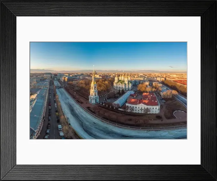 Framed Print : Aerial top view to St. Nicholas Naval Sea Cathedral in sunny day Framed Print : Aerial top view to St. Nicholas Naval Sea Cathedral in sunny day