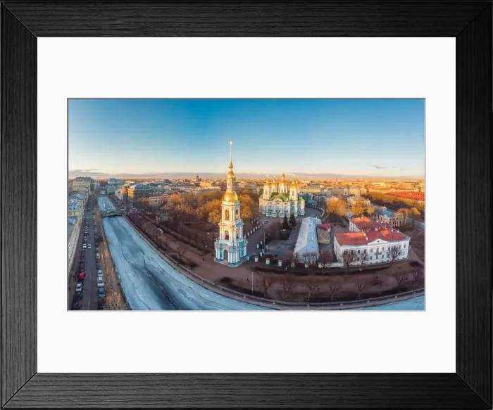 Framed Print : Aerial top view to St. Nicholas Naval Sea Cathedral in sunny day Framed Print : Aerial top view to St. Nicholas Naval Sea Cathedral in sunny day