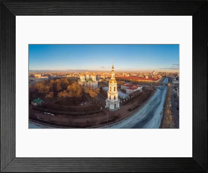 Framed Print : Aerial top view to St. Nicholas Naval Sea Cathedral in sunny day Framed Print : Aerial top view to St. Nicholas Naval Sea Cathedral in sunny day