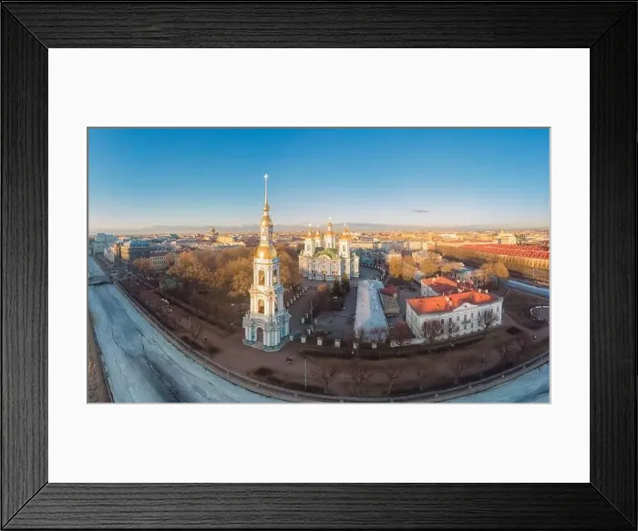 Framed Print : Aerial top view to St. Nicholas Naval Sea Cathedral in sunny day Framed Print : Aerial top view to St. Nicholas Naval Sea Cathedral in sunny day